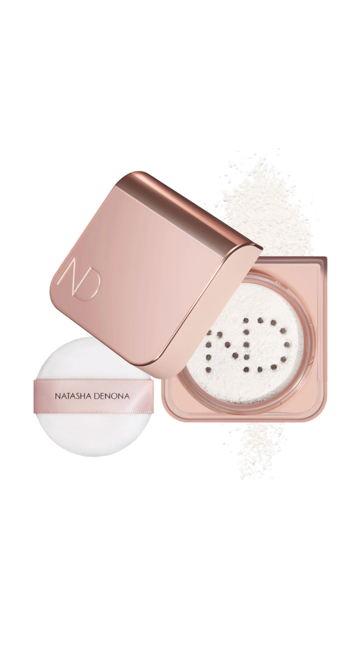 Polvo fijador traslúcido HY-GLAM de Natasha Denona, waterproof y libre de cakey, 100% original. Envío nacional garantizado desde Miracle Store Colombia.